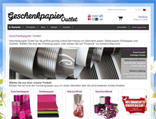 Tablet Screenshot of geschenkpapieroutlet.de